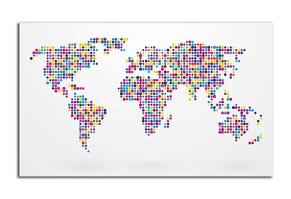 Fototapeta World Map Dots 24777